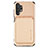 Ultra-thin Silicone Gel Soft Case Cover with Magnetic S02D for Samsung Galaxy M32 5G Gold