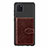 Ultra-thin Silicone Gel Soft Case Cover with Magnetic S02D for Samsung Galaxy M60s Brown