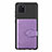 Ultra-thin Silicone Gel Soft Case Cover with Magnetic S02D for Samsung Galaxy M60s Purple