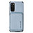 Ultra-thin Silicone Gel Soft Case Cover with Magnetic S02D for Samsung Galaxy S20 Blue