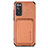 Ultra-thin Silicone Gel Soft Case Cover with Magnetic S02D for Samsung Galaxy S20 FE 4G Brown