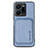 Ultra-thin Silicone Gel Soft Case Cover with Magnetic S02D for Vivo Y35 4G Blue