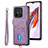 Ultra-thin Silicone Gel Soft Case Cover with Magnetic S02D for Xiaomi Poco C55 Purple