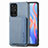 Ultra-thin Silicone Gel Soft Case Cover with Magnetic S02D for Xiaomi Poco M4 Pro 5G Blue