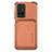 Ultra-thin Silicone Gel Soft Case Cover with Magnetic S02D for Xiaomi Redmi 10 4G Brown