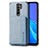 Ultra-thin Silicone Gel Soft Case Cover with Magnetic S02D for Xiaomi Redmi 9 Prime India Blue