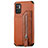 Ultra-thin Silicone Gel Soft Case Cover with Magnetic S02D for Xiaomi Redmi Note 10 5G Brown