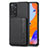 Ultra-thin Silicone Gel Soft Case Cover with Magnetic S02D for Xiaomi Redmi Note 11 Pro 4G Black