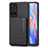 Ultra-thin Silicone Gel Soft Case Cover with Magnetic S02D for Xiaomi Redmi Note 11T 5G Black