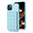 Ultra-thin Silicone Gel Soft Case Cover with Magnetic S03D for Apple iPhone 13 Sky Blue