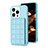 Ultra-thin Silicone Gel Soft Case Cover with Magnetic S03D for Apple iPhone 16 Pro Sky Blue