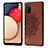 Ultra-thin Silicone Gel Soft Case Cover with Magnetic S03D for Samsung Galaxy A03s Brown