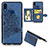 Ultra-thin Silicone Gel Soft Case Cover with Magnetic S03D for Samsung Galaxy A10s Blue