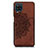 Ultra-thin Silicone Gel Soft Case Cover with Magnetic S03D for Samsung Galaxy A12 Nacho Brown