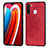 Ultra-thin Silicone Gel Soft Case Cover with Magnetic S03D for Samsung Galaxy A21 European Red