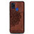 Ultra-thin Silicone Gel Soft Case Cover with Magnetic S03D for Samsung Galaxy A21s Brown