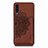 Ultra-thin Silicone Gel Soft Case Cover with Magnetic S03D for Samsung Galaxy A50S Brown