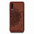 Ultra-thin Silicone Gel Soft Case Cover with Magnetic S03D for Samsung Galaxy A70S Brown