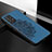 Ultra-thin Silicone Gel Soft Case Cover with Magnetic S03D for Samsung Galaxy A72 5G Blue