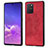 Ultra-thin Silicone Gel Soft Case Cover with Magnetic S03D for Samsung Galaxy A91 Red