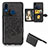 Ultra-thin Silicone Gel Soft Case Cover with Magnetic S03D for Samsung Galaxy M01s Black