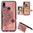 Ultra-thin Silicone Gel Soft Case Cover with Magnetic S03D for Samsung Galaxy M01s Rose Gold