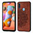 Ultra-thin Silicone Gel Soft Case Cover with Magnetic S03D for Samsung Galaxy M11 Brown