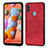 Ultra-thin Silicone Gel Soft Case Cover with Magnetic S03D for Samsung Galaxy M11 Red