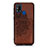 Ultra-thin Silicone Gel Soft Case Cover with Magnetic S03D for Samsung Galaxy M21s Brown