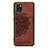Ultra-thin Silicone Gel Soft Case Cover with Magnetic S03D for Samsung Galaxy Note 10 Lite Brown