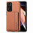 Ultra-thin Silicone Gel Soft Case Cover with Magnetic S03D for Xiaomi Mi 11i 5G (2022) Brown