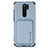 Ultra-thin Silicone Gel Soft Case Cover with Magnetic S03D for Xiaomi Redmi 9 Prime India Blue