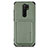 Ultra-thin Silicone Gel Soft Case Cover with Magnetic S03D for Xiaomi Redmi 9 Prime India Green