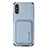 Ultra-thin Silicone Gel Soft Case Cover with Magnetic S03D for Xiaomi Redmi 9AT Blue