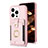 Ultra-thin Silicone Gel Soft Case Cover with Magnetic S04D for Apple iPhone 15 Pro Rose Gold