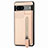 Ultra-thin Silicone Gel Soft Case Cover with Magnetic S04D for Google Pixel 7a 5G Rose Gold