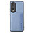 Ultra-thin Silicone Gel Soft Case Cover with Magnetic S04D for Huawei Honor 80 Pro Flat 5G Blue