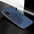Ultra-thin Silicone Gel Soft Case Cover with Magnetic S04D for Samsung Galaxy A02s Blue