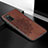 Ultra-thin Silicone Gel Soft Case Cover with Magnetic S04D for Samsung Galaxy A02s Brown