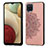 Ultra-thin Silicone Gel Soft Case Cover with Magnetic S04D for Samsung Galaxy A12 5G Rose Gold