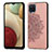 Ultra-thin Silicone Gel Soft Case Cover with Magnetic S04D for Samsung Galaxy A12 Rose Gold