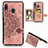 Ultra-thin Silicone Gel Soft Case Cover with Magnetic S04D for Samsung Galaxy A20 Rose Gold