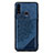 Ultra-thin Silicone Gel Soft Case Cover with Magnetic S04D for Samsung Galaxy A20s Blue