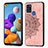 Ultra-thin Silicone Gel Soft Case Cover with Magnetic S04D for Samsung Galaxy A21s