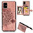 Ultra-thin Silicone Gel Soft Case Cover with Magnetic S04D for Samsung Galaxy A51 5G Rose Gold