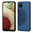 Ultra-thin Silicone Gel Soft Case Cover with Magnetic S04D for Samsung Galaxy F12 Blue