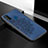 Ultra-thin Silicone Gel Soft Case Cover with Magnetic S04D for Samsung Galaxy M21 Blue