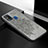 Ultra-thin Silicone Gel Soft Case Cover with Magnetic S04D for Samsung Galaxy M21s Gray