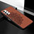 Ultra-thin Silicone Gel Soft Case Cover with Magnetic S04D for Samsung Galaxy M32 5G Brown