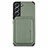 Ultra-thin Silicone Gel Soft Case Cover with Magnetic S04D for Samsung Galaxy S21 FE 5G Green